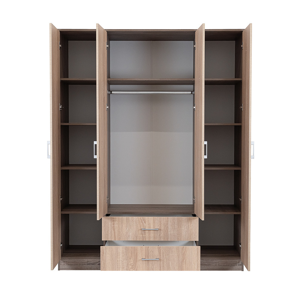 Leziter Dulap Miami 160x205 cm stejar Sonoma-stejar York [3]