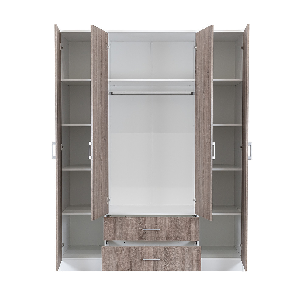 Leziter Dulap Miami 160x205 cm stejar York-alb [3]