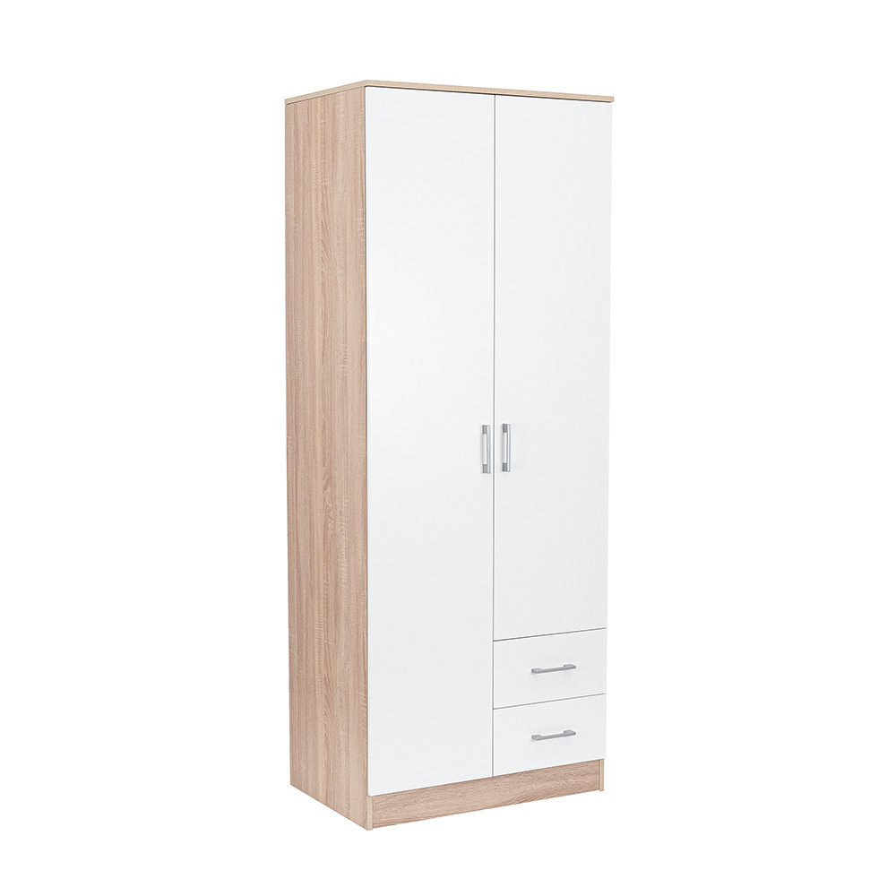 Leziter Dulap Miami 80x205 cm alb-stejar sonoma [4]