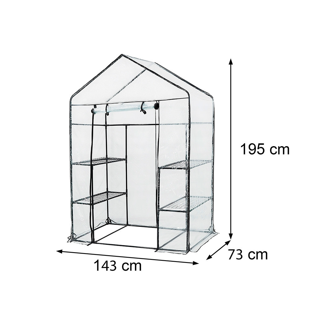 Leziter Seră de balcon 143x73x195 cm transparentă [1]