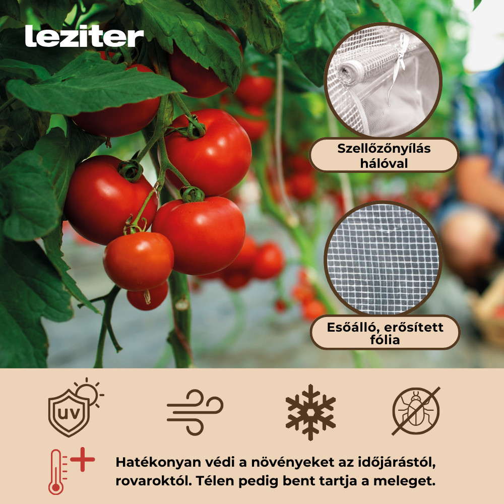 Leziter Cort din folie 200x300x450 cm cu cadru din folie ranforsată [4]