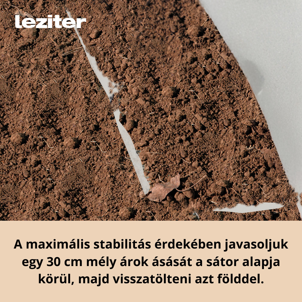 Leziter Cort din folie 200x300x600 cm, cadru din folie [5]