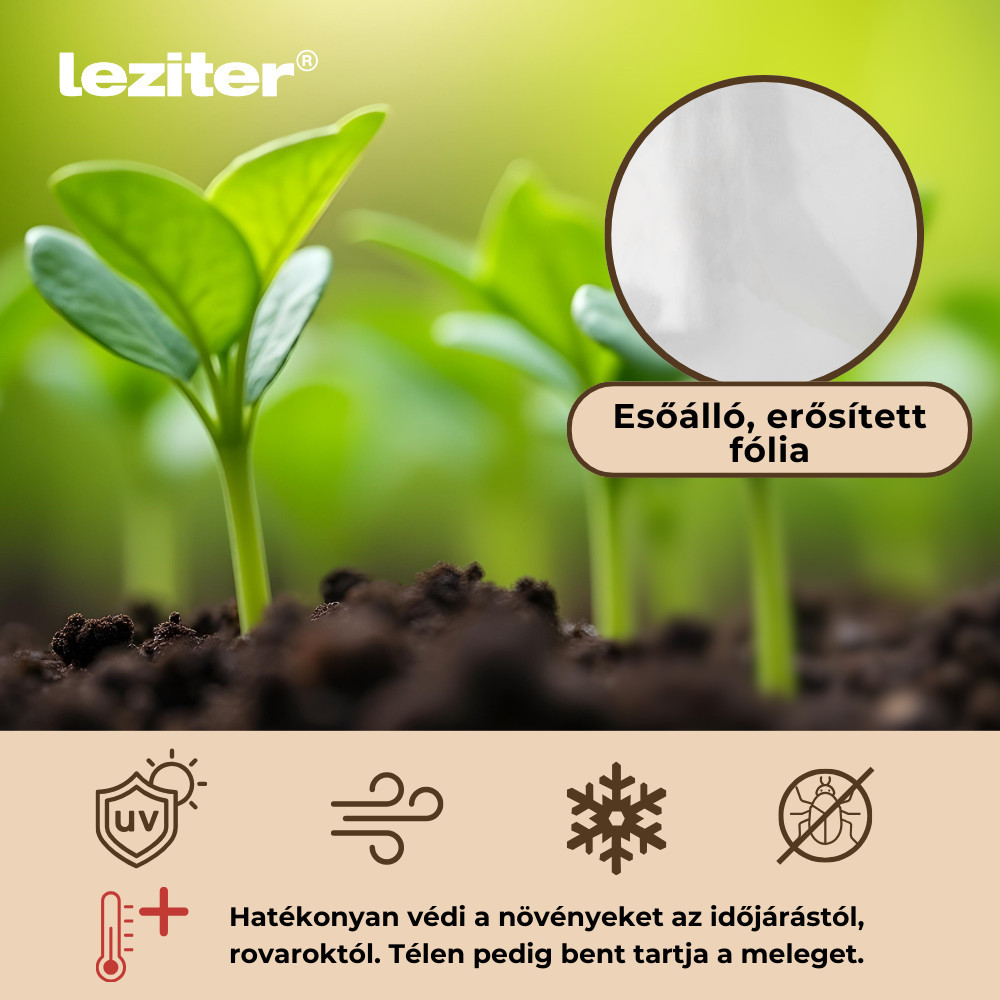 Leziter Folie pentru pat germinativ 180x140x94 cm transparentă [4]