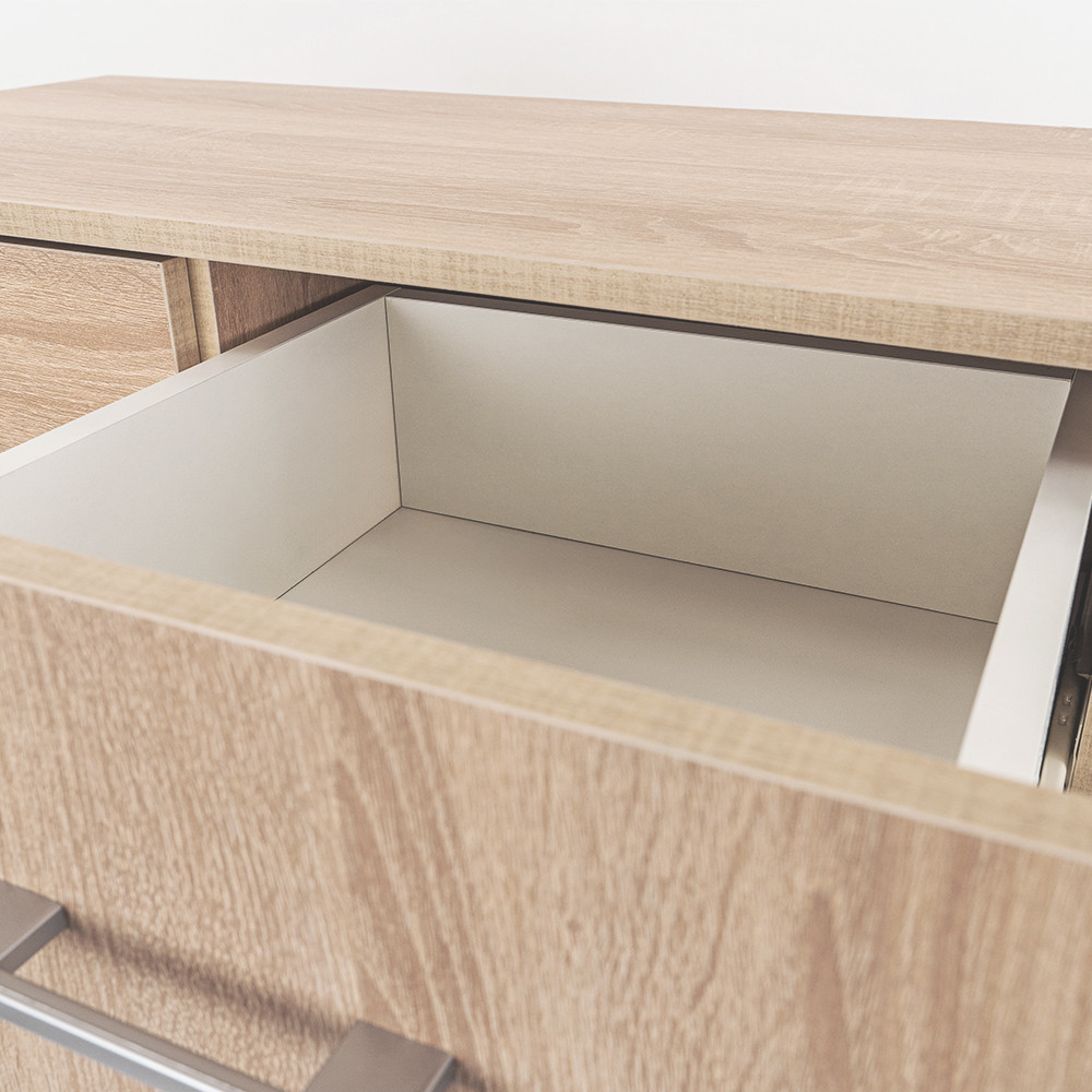 Leziter Comodă Miami cu 1 ușă și 4 sertare 80x92 cm stejar sonoma-stejar sonoma [8]