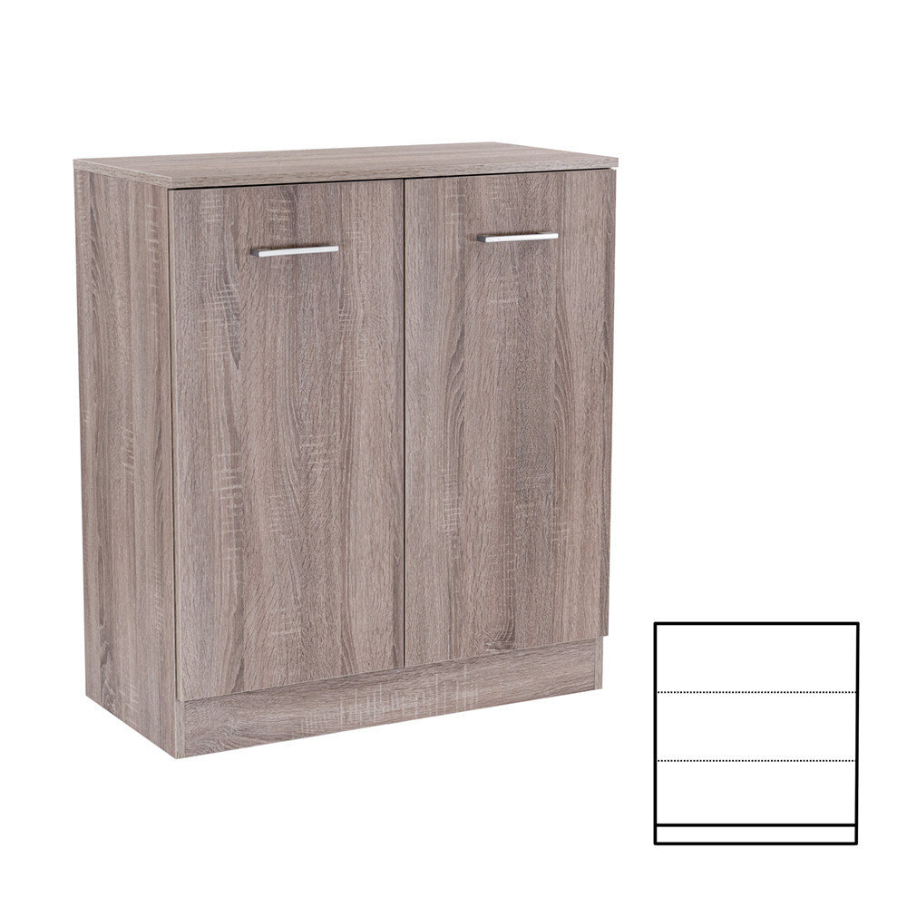 Mobilier dormitor - Leziter Comodă Miami cu 2 uși 80x92 cm stejar York-stejar York