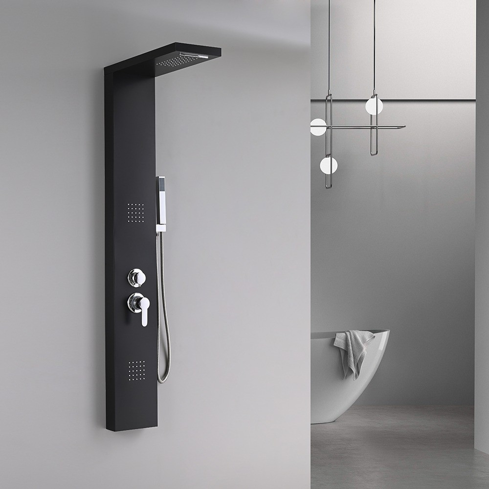 Leziter Panou de duș cu hidromasaj Malaga Black [1]