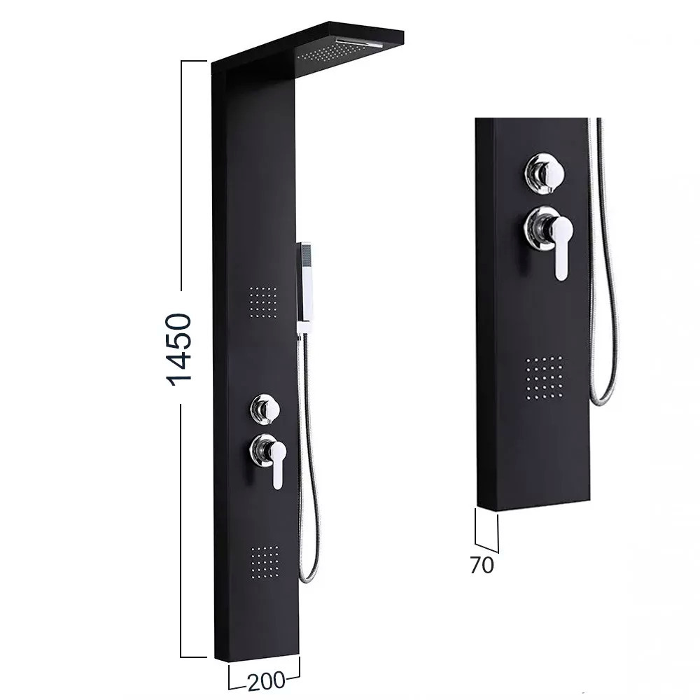 Leziter Panou de duș cu hidromasaj Malaga Black [2]