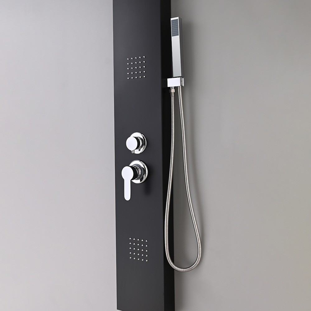 Leziter Panou de duș cu hidromasaj Malaga Black [8]