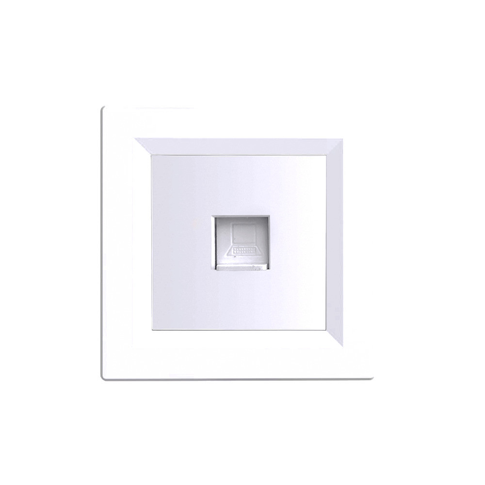 Electronică - Leziter Priză Nova UTP RJA-45 cu cadru alb