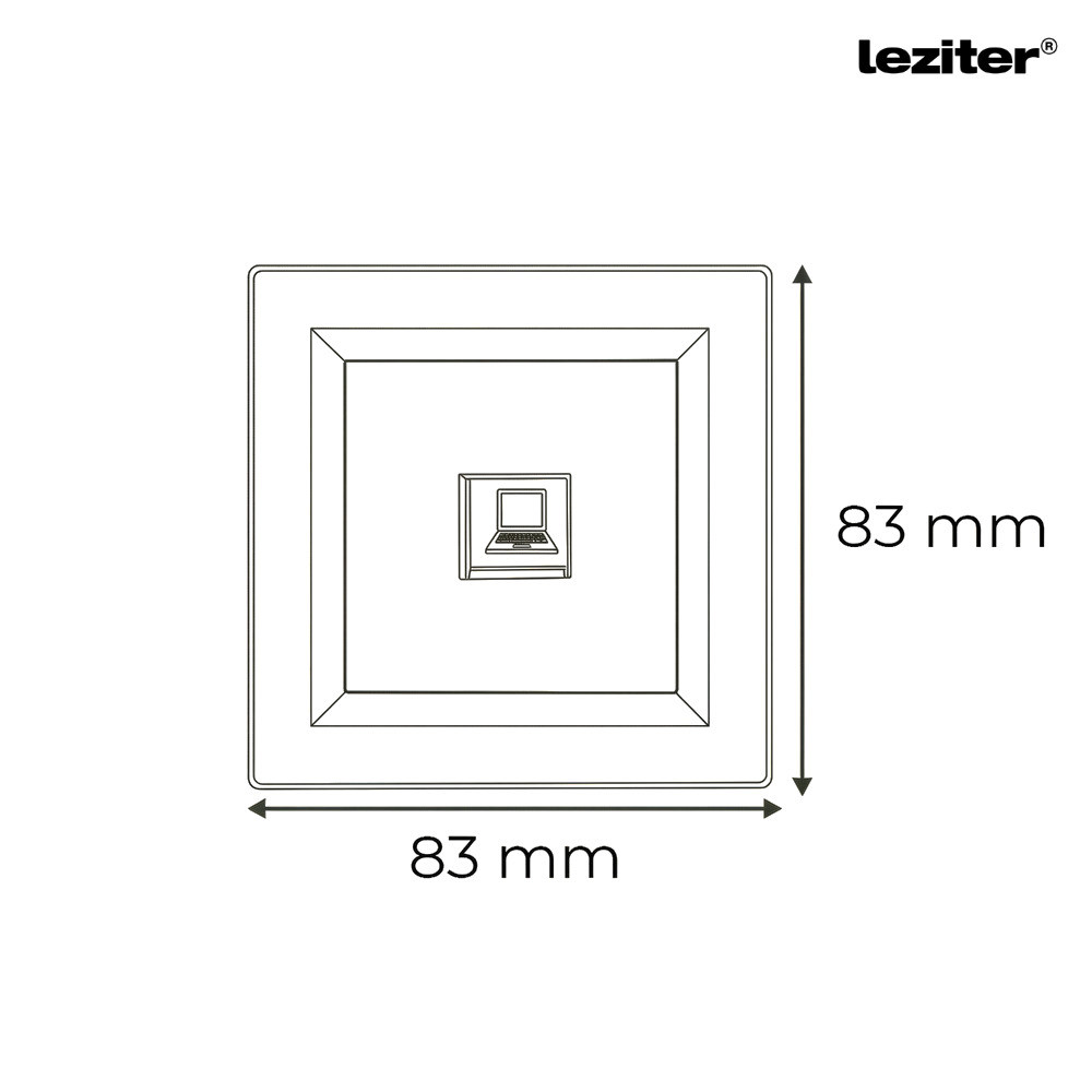 Leziter Priză Nova UTP RJA-45 cu cadru alb [2]