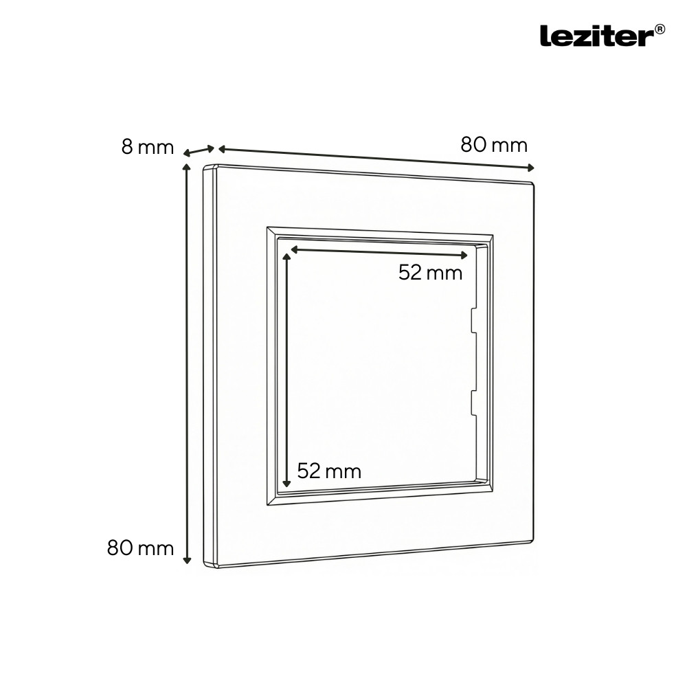 Leziter Comutator clopot Nova 101N cu cadru gri [1]