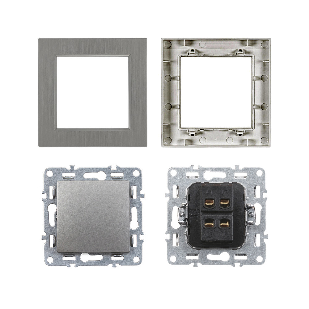 Leziter Întrerupător transversal Nova 107 cu cadru gri [4]