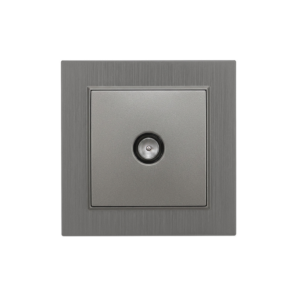 Conector, soclu - Leziter Priză TV Nova cu cadru gri