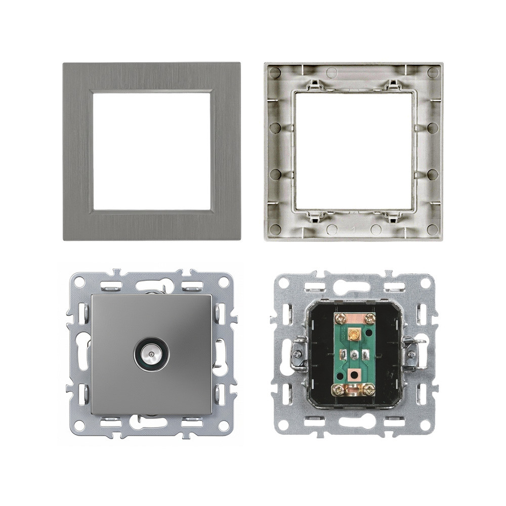 Leziter Priză TV Nova cu cadru gri [3]