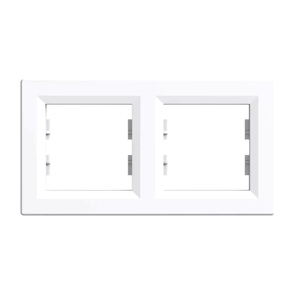 Conector, soclu - Leziter Nova cadru două orizontale alb