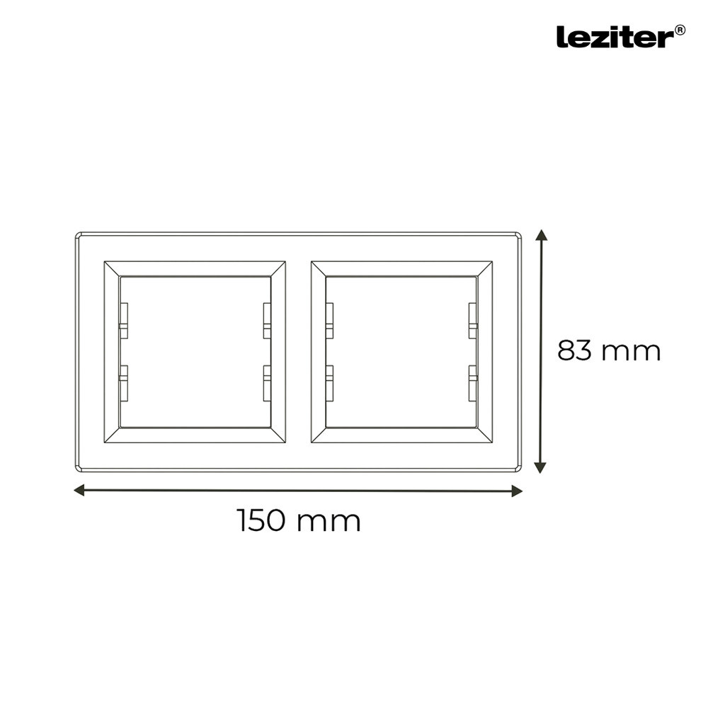 Leziter Nova cadru două orizontale alb [2]
