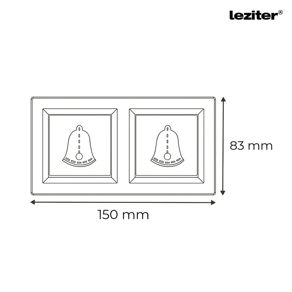 Leziter Întrerupător cu clopot dublu Nova 101N cu cadru alb [2]