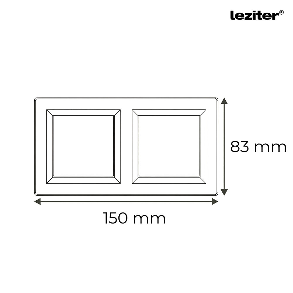 Leziter Nova comutator dublu 106 alb cu cadru dublu [2]
