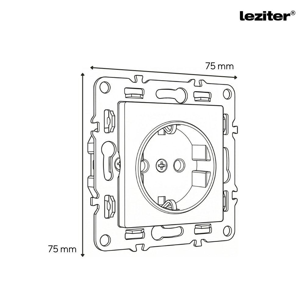 Leziter Ștecher Nova cu conector USB cu cadru gri [2]