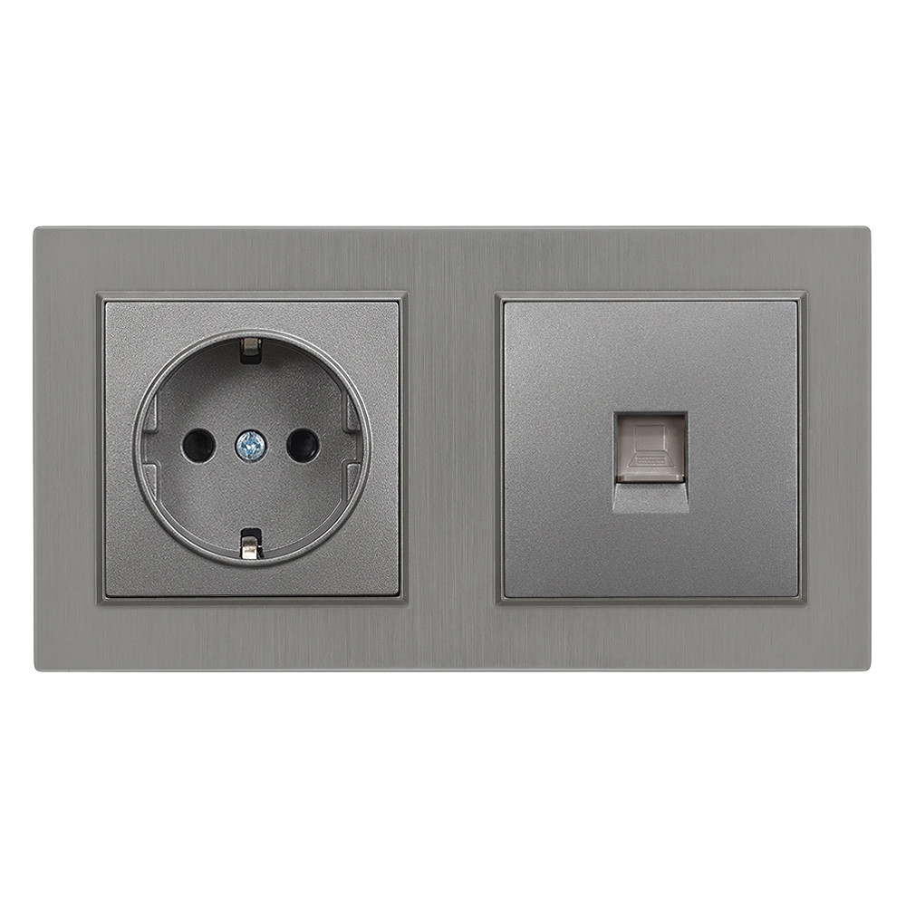 Electronică - Leziter Priză Nova 16A 250V UTP cu cadru gri