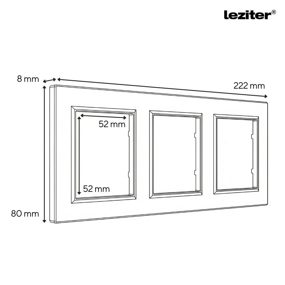 Leziter Nova cadru triplu orizontal alb [1]