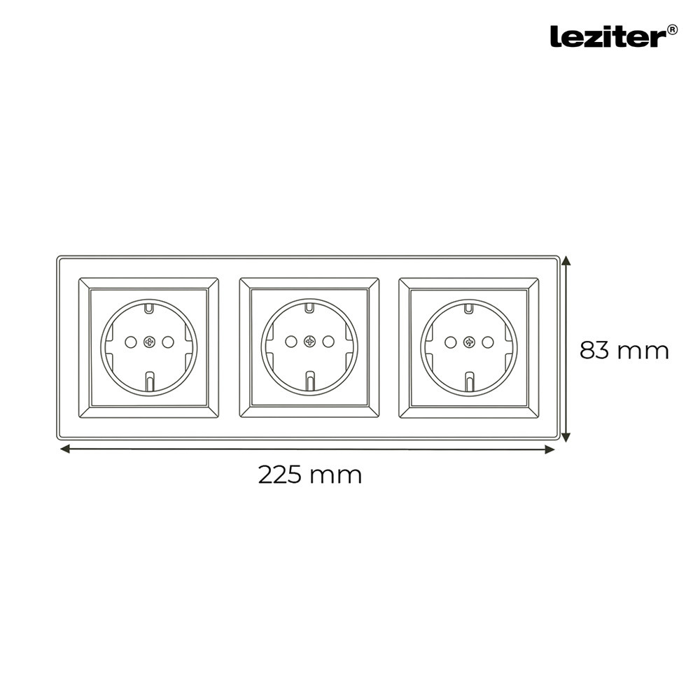Leziter Ștecher cu împământare Nova III cu cadru alb [2]