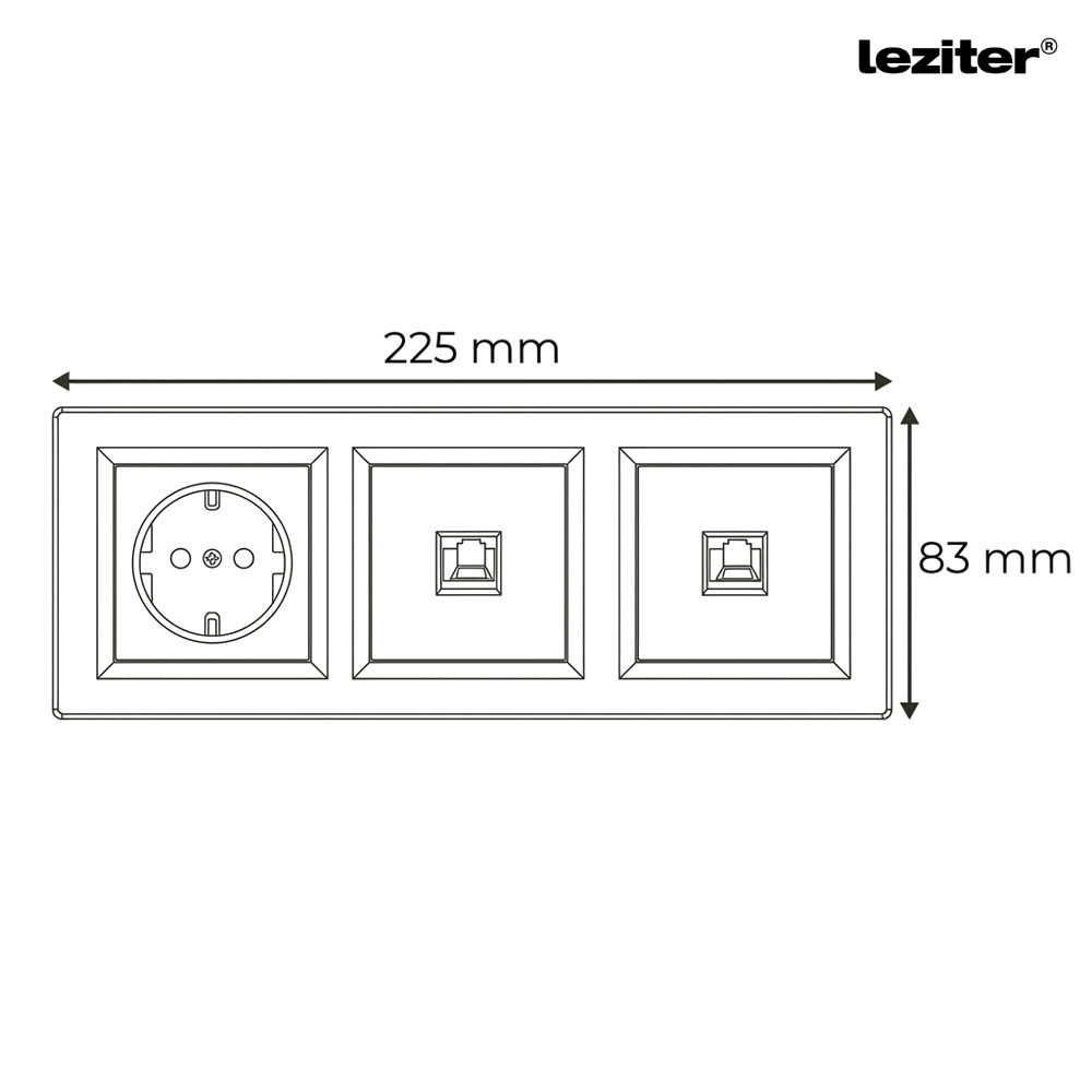 Leziter Mufa Nova III cu doi conectori UTP cu cadru alb [2]