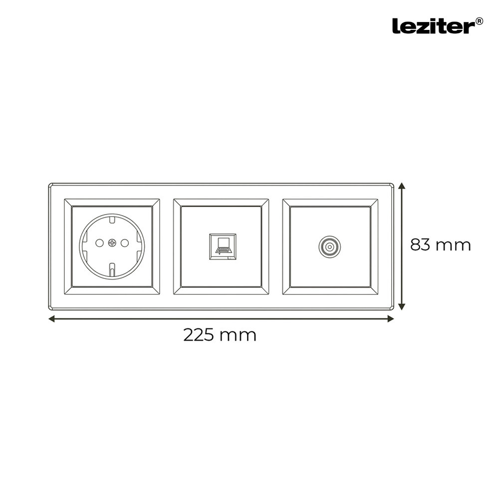 Leziter Ștecher Nova, UTP, priză TV cu cadru alb [2]
