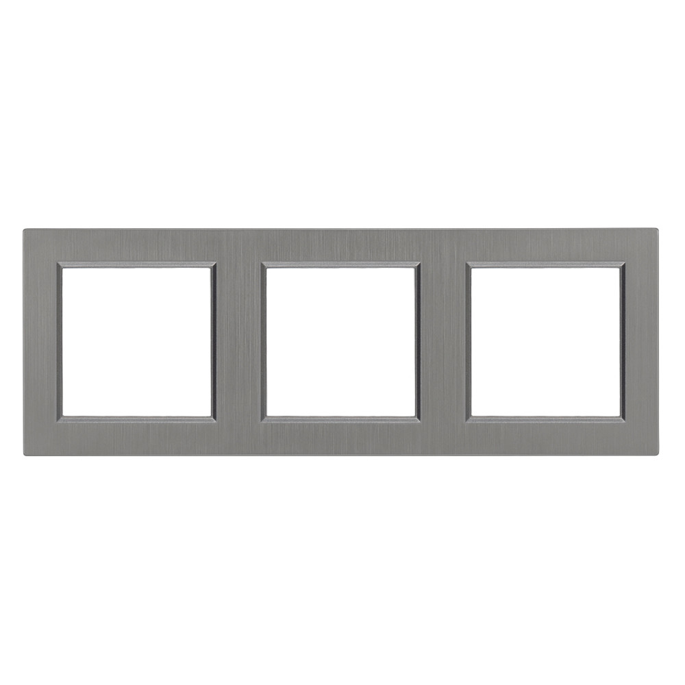 Conector, soclu - Leziter Nova cadru triplu orizontal gri