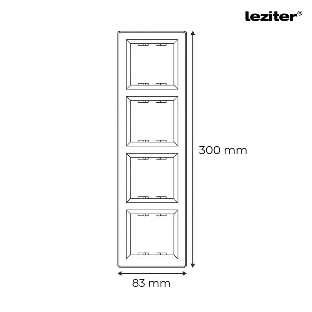 Leziter Nova patru rame orizontale alb [2]