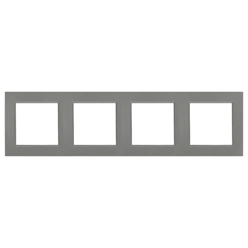 Conector, soclu - Leziter Nova cu patru rame orizontale gri