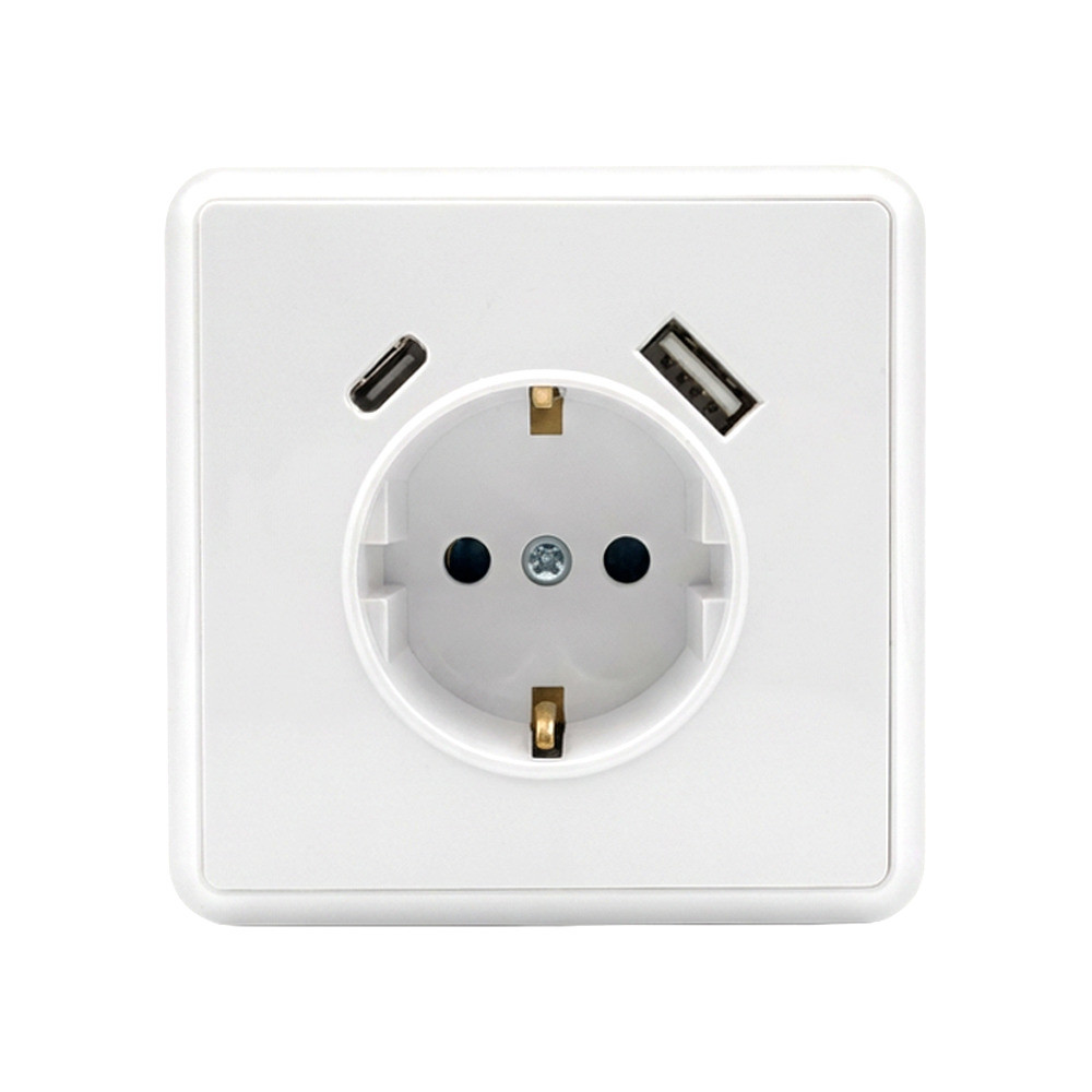 Conector, soclu - Leziter Priză Nova cu conector USB alb