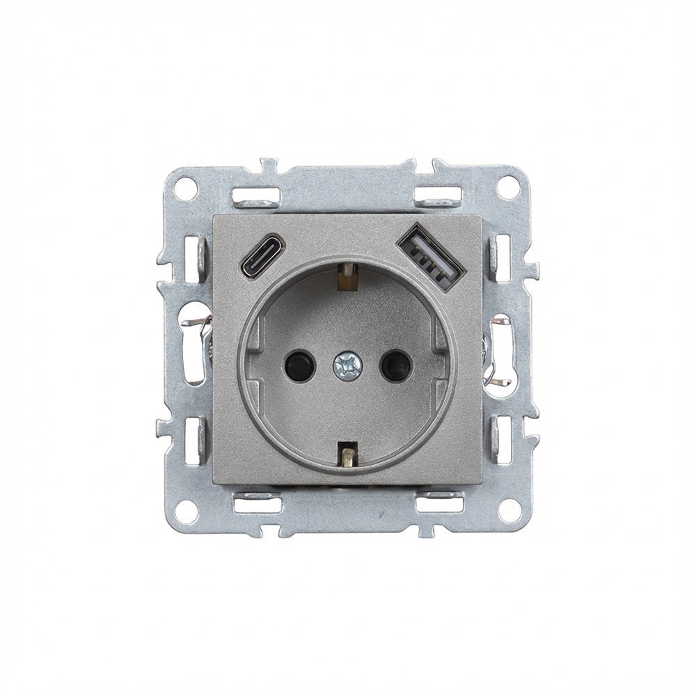 Electronică - Leziter Priză Nova cu conector USB gri