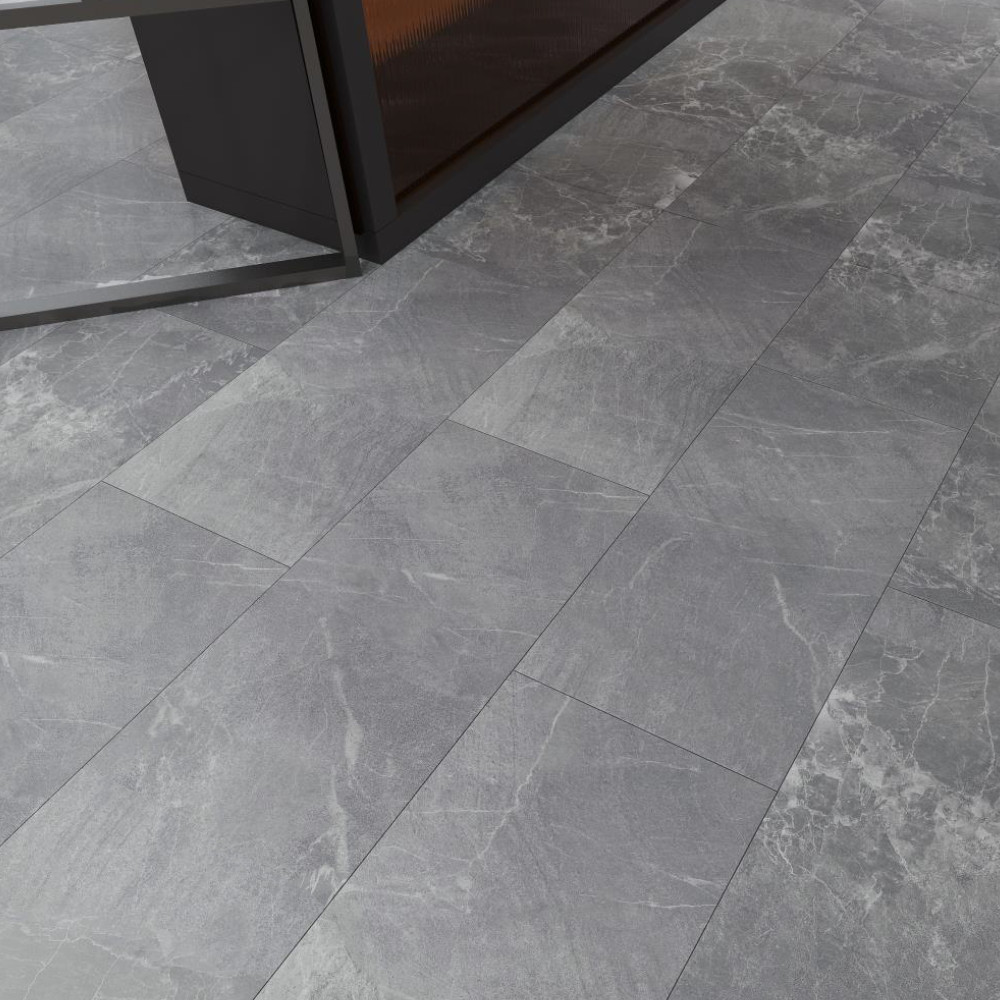 Leziter Leziter Fjord Marmură modelată gri închis Vinil SPC pardoseală [1]