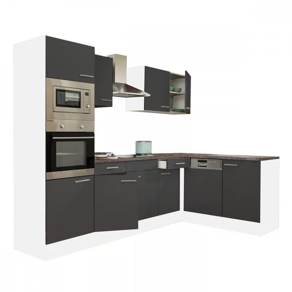 Mobilier bucătărie - Leziter Unitate de bucătărie de colț Yorki 280 cu cuptor și cuptor cu microunde