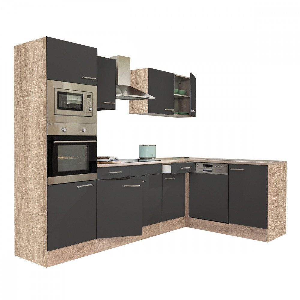 Mobilier bucătărie - Leziter Unitate de bucătărie de colț Yorki 280 cu cuptor și cuptor cu microunde