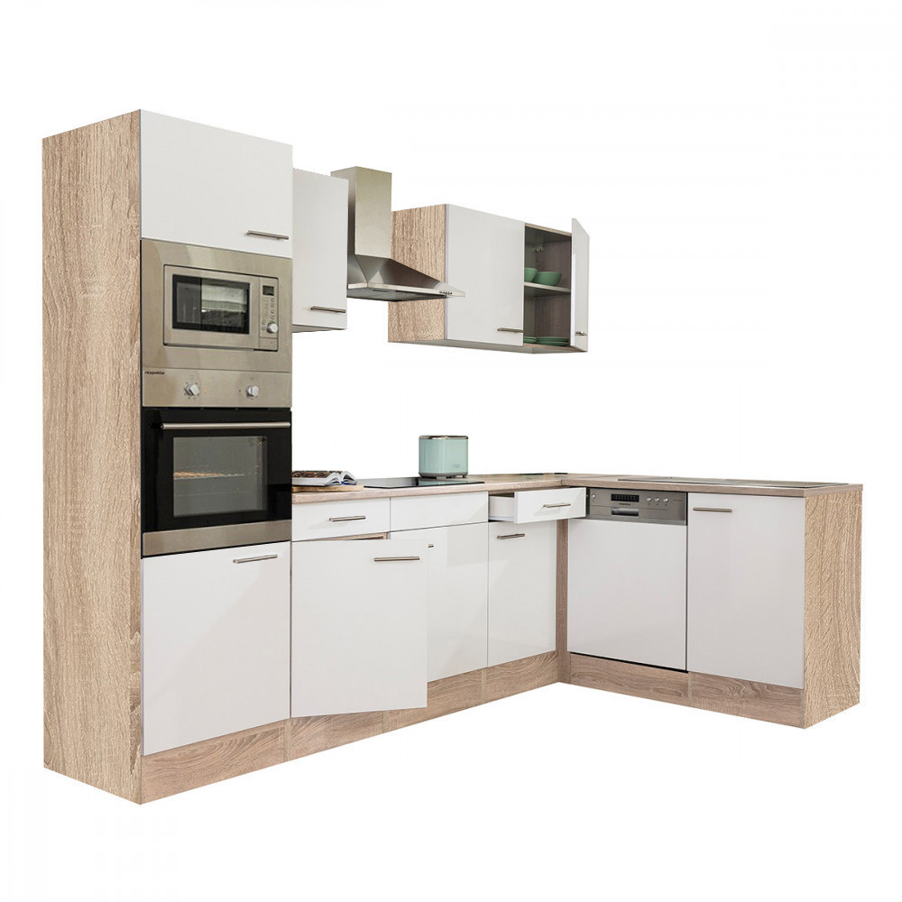 Mobilier bucătărie - Leziter Unitate de bucătărie de colț Yorki 280 cu cuptor și cuptor cu microunde