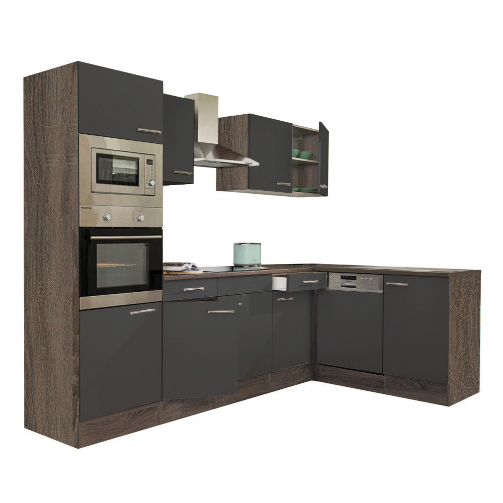 Mobilier bucătărie - Leziter Unitate de bucătărie de colț Yorki 280 cu cuptor și cuptor cu microunde