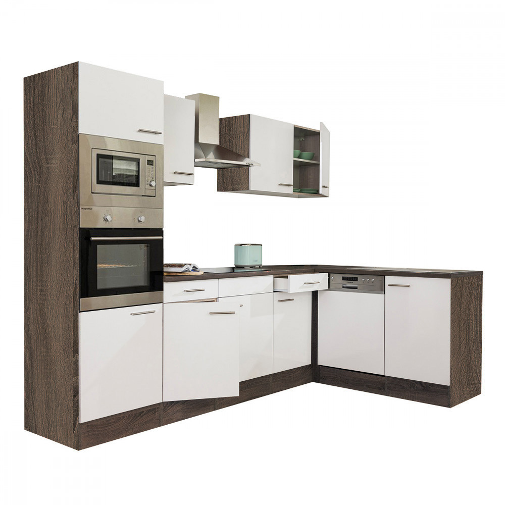 Mobilier bucătărie - Leziter Unitate de bucătărie de colț Yorki 280 cu cuptor și cuptor cu microunde