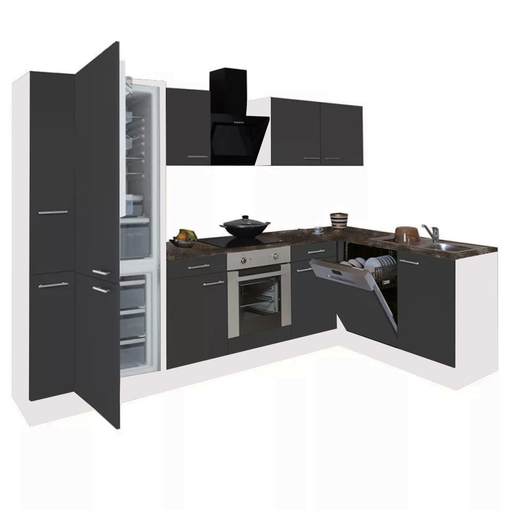 Mobilier bucătărie - Leziter Unitate de bucătărie de colț Yorki 310 cu cuptor inferior și frigider cu congelator inferior