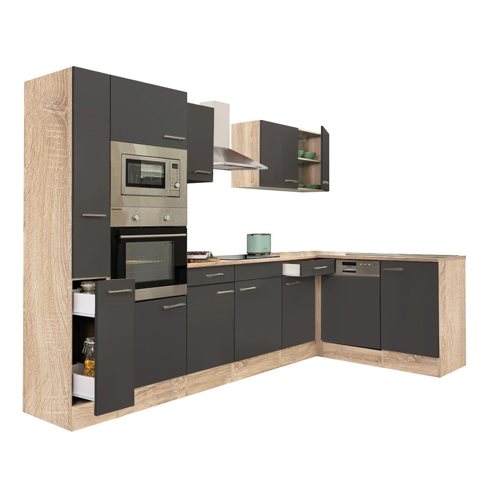 Mobilier bucătărie - Leziter Unitate de bucătărie de colț Yorki 310 cu cuptor și cuptor cu microunde