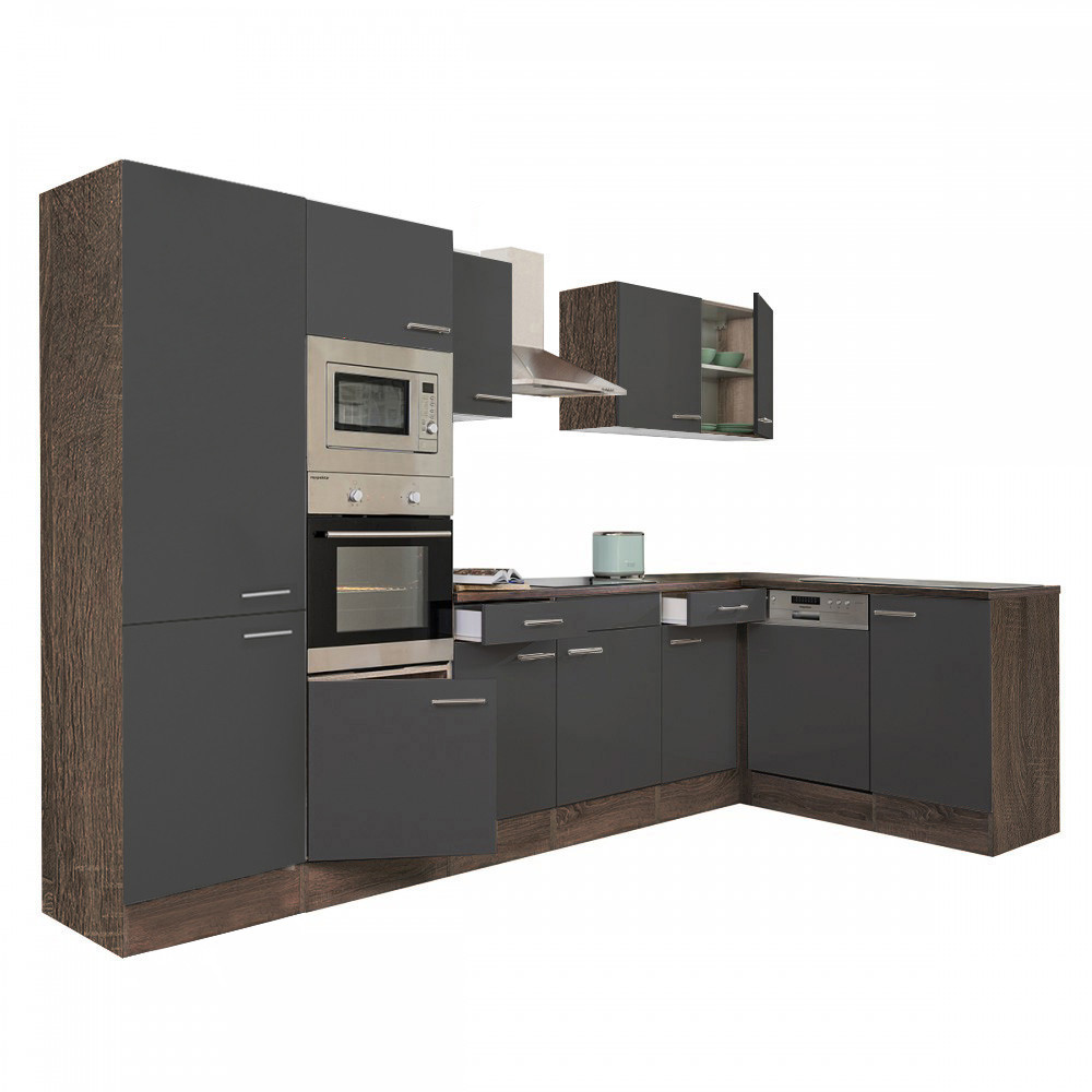 Mobilier bucătărie - Leziter Unitate de bucătărie de colț Yorki 340 cu cuptor și cuptor cu microunde