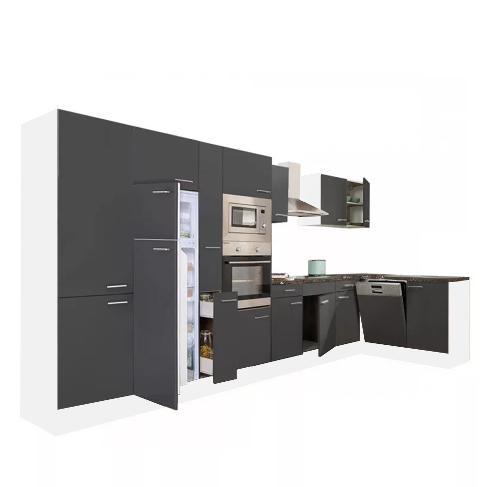 Bucătărie - Leziter Unitate de bucătărie de colț Yorki 430 cu congelator superior și frigider