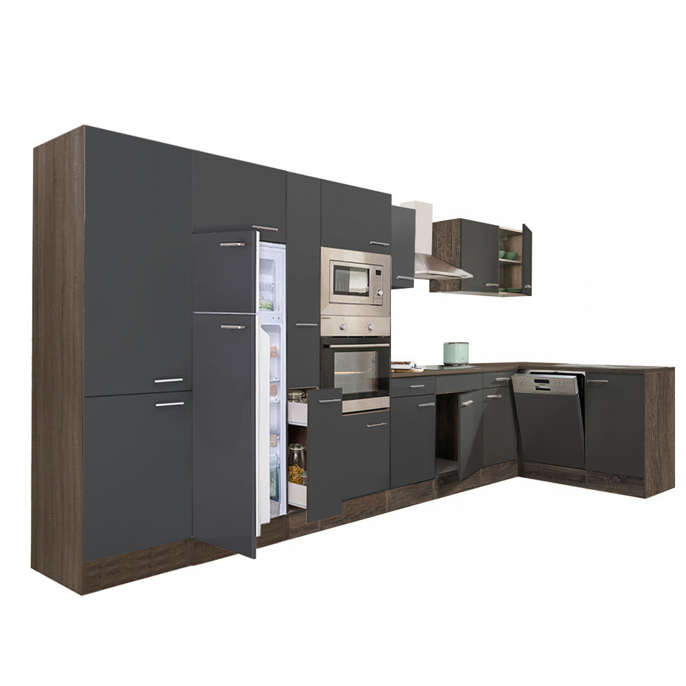 Bucătărie - Leziter Unitate de bucătărie de colț Yorki 430 cu congelator superior și frigider