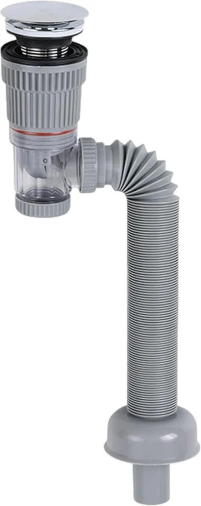 Scurgere chiuvetă - Leziter Scurgere Klikk-Klakk pentru lavoar standard cu sifon și țeavă flexibilă