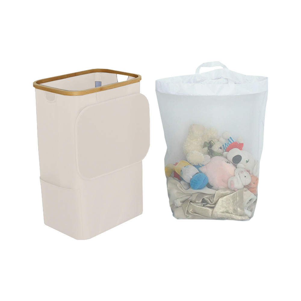 Accesorii baie - Leziter Coș de gunoi 100L bej 44x33x67 cm