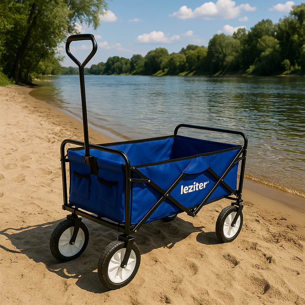 Leziter Cărucior de plajă pliabil pentru grădină [1]
