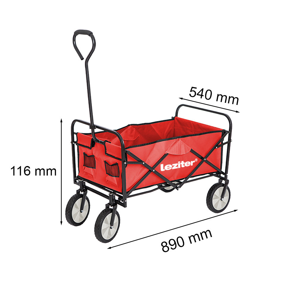 Leziter Cărucior de plajă pliabil de grădină roșu [2]
