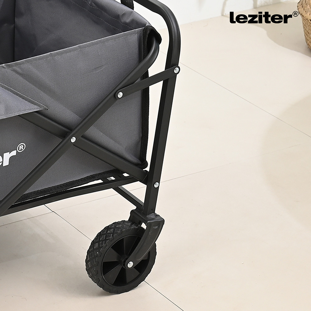 Leziter Cărucior standard pliabil pentru plajă de grădină cu masă gri [4]