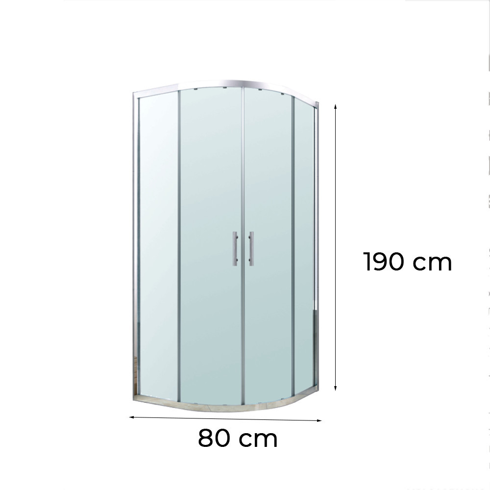 Leziter Soul 80x80 cm cabină de duș curbată fără tavă [2]